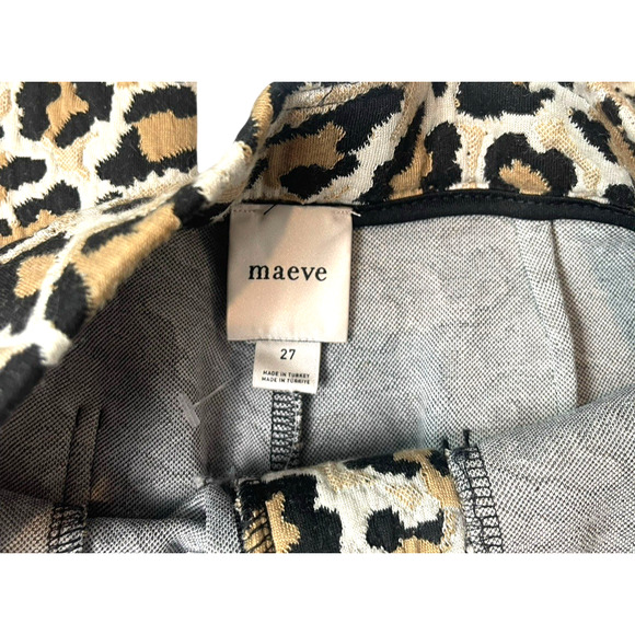 Maeve The Colette Leopard Cropped Wide Leg Culottes Pants Size 27 Small US 4 - Picture 7 of 13